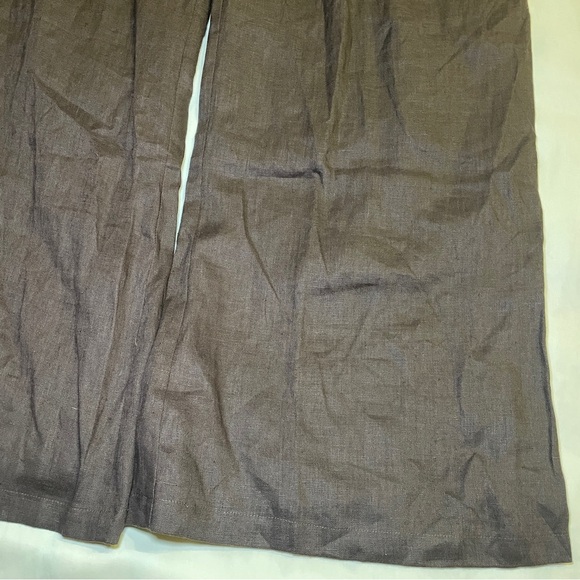 NEW! DISSH- HOLDEN BITTER CHOC LINEN PANT Size US 12 Wide Leg - Picture 5 of 12